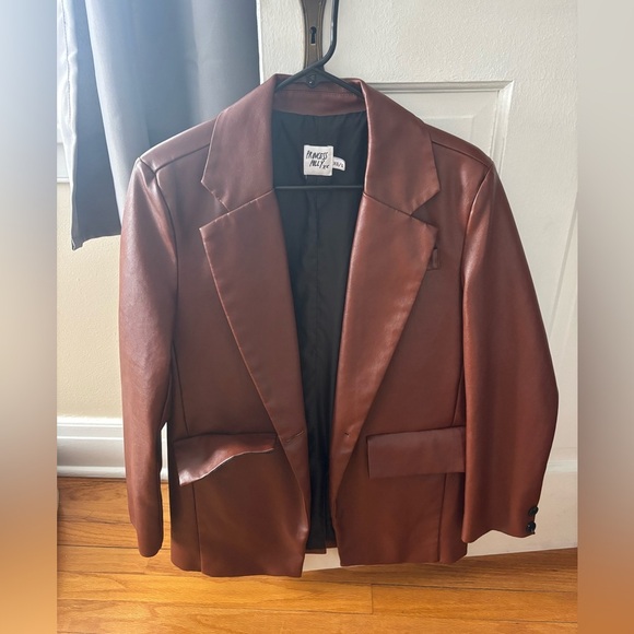 Princess Polly faux leather blazer - Picture 1 of 3
